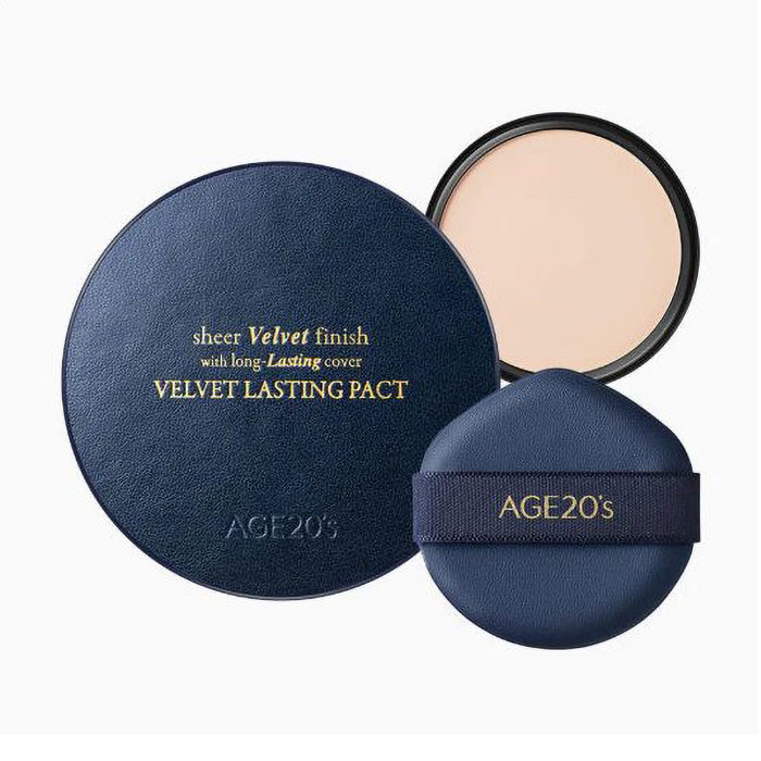 Тональний кушон для обличчя AGE 20's Velvet Lasting Pact SPF 50+/PA++++, 21 Light Beige, 14 г (+ змінний блок, 14 г)